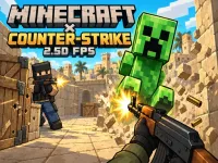 Minecraft &amp;times; Counter Strike: 2.5D FPS image