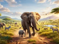Zoo Elephant Simulator City Attack image